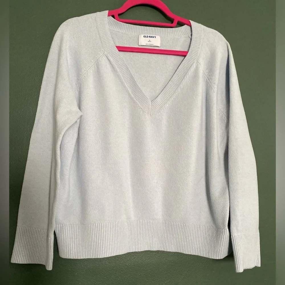 BUNDLE of (3) Old Navy Women's SoSoft V-Neck Sweaters Cream SeaGlass Black Med - Picture 11 of 16